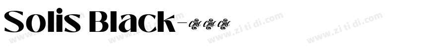 Solis Black字体转换